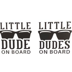 Little Dude or Little Dudes on Board vinyl decal for you car or truck